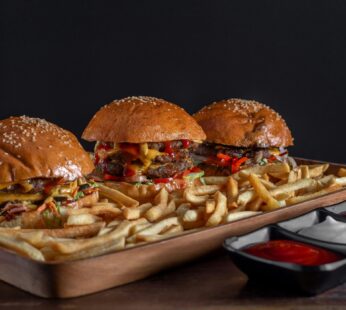 Burger with French Fries